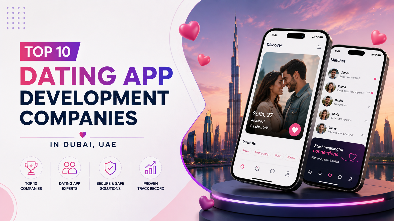 Top dating app development companies in Dubai, UAE