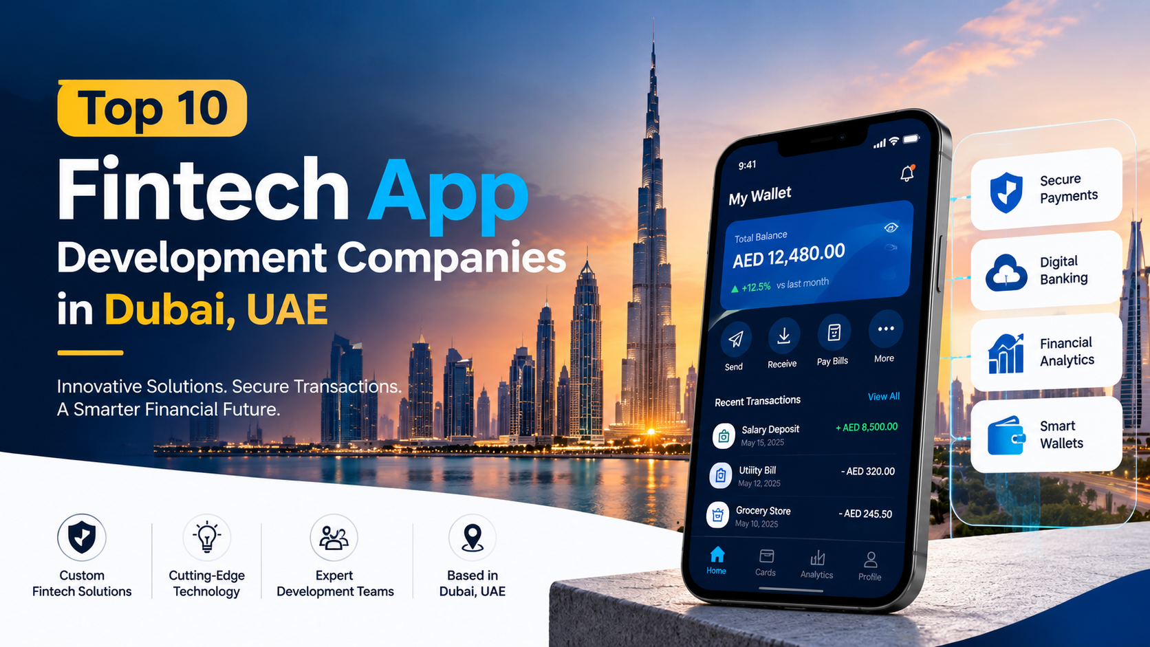 Top fintech app development companies in Dubai, UAE