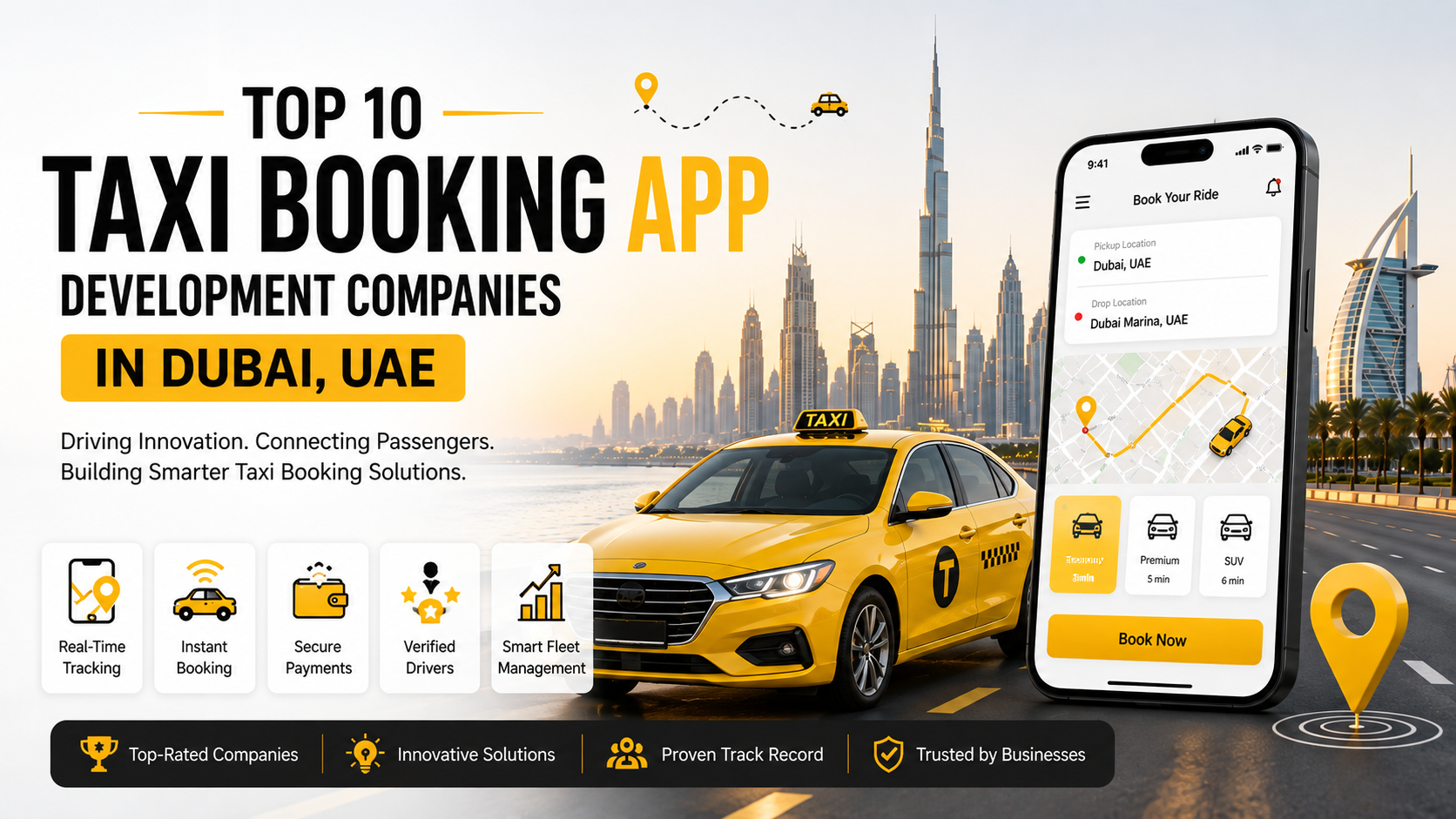 Top 10 Taxi Booking App Development Companies in Dubai